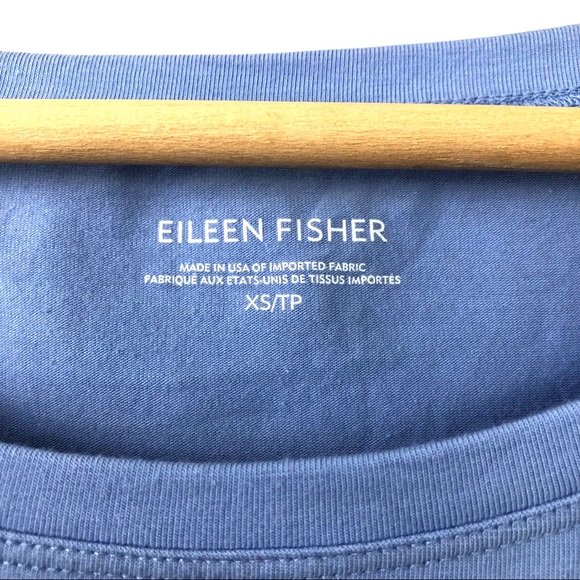 Eileen Fisher Organic Cotton Blend Tee Shirt Dress in Periwinkle Powder … - Picture 5 of 14